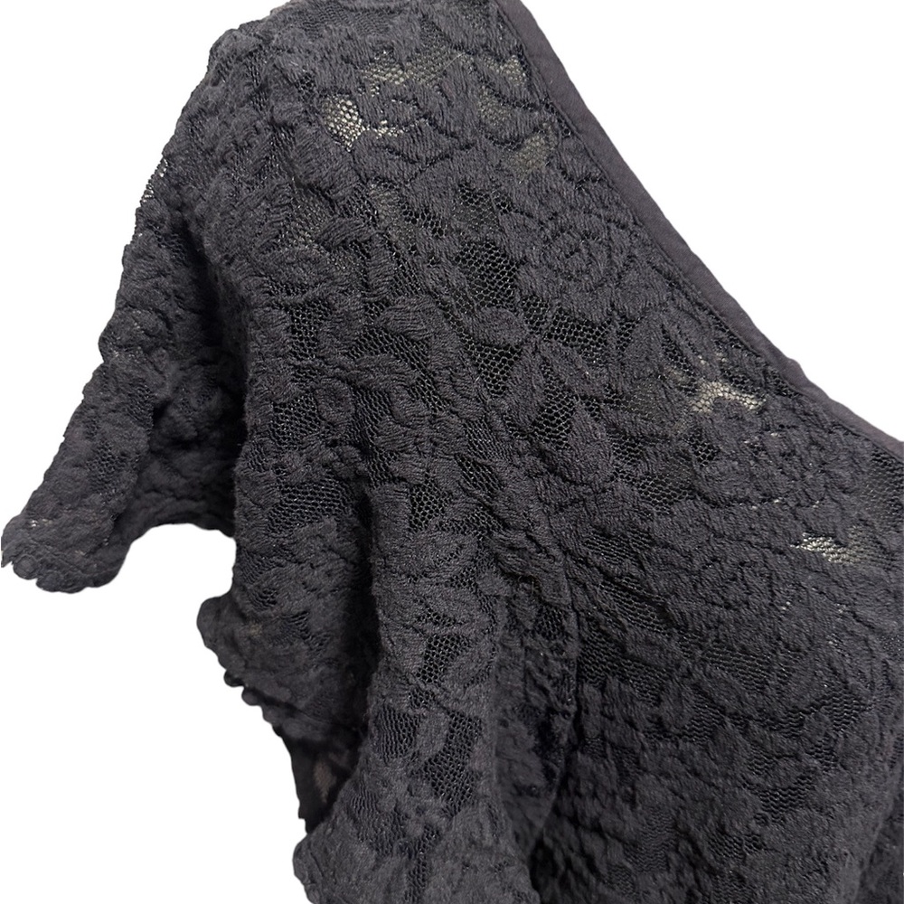 H&M L.O.G.G. Navy Lace Shirt with Loose Sleeves - Picture 6 of 7